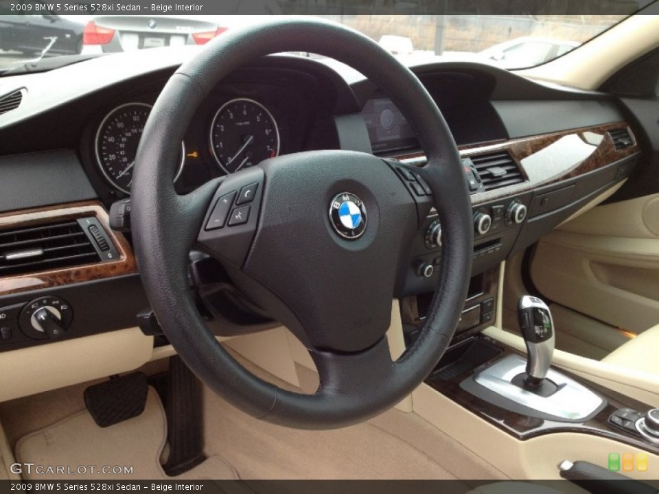 Beige 2009 BMW 5 Series Interiors