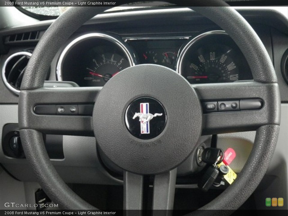 Light Graphite Interior Steering Wheel for the 2008 Ford Mustang V6 Premium Coupe #62457586