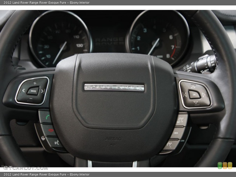 Ebony Interior Steering Wheel for the 2012 Land Rover Range Rover Evoque Pure #62460496