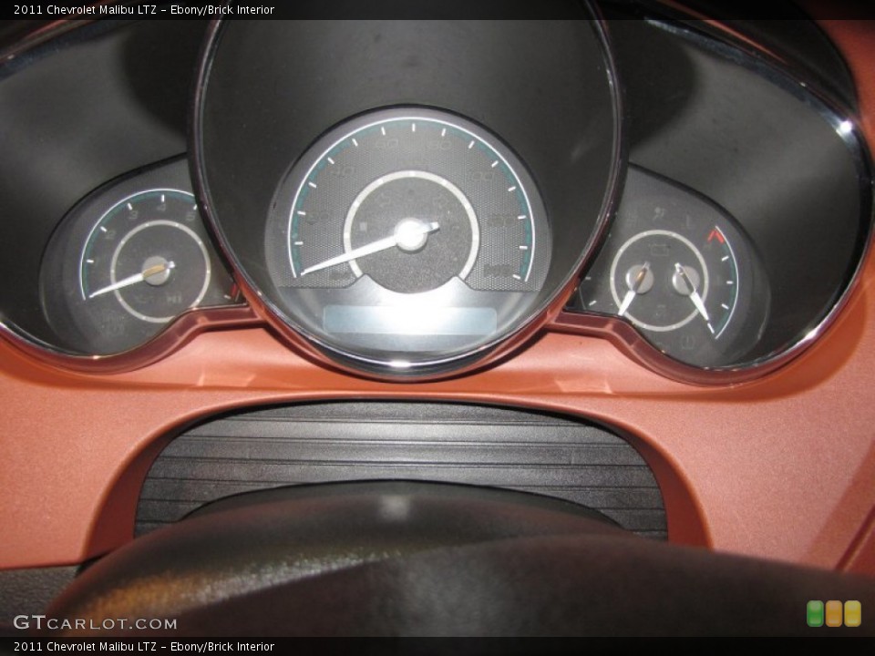 Ebony/Brick Interior Gauges for the 2011 Chevrolet Malibu LTZ #62461069