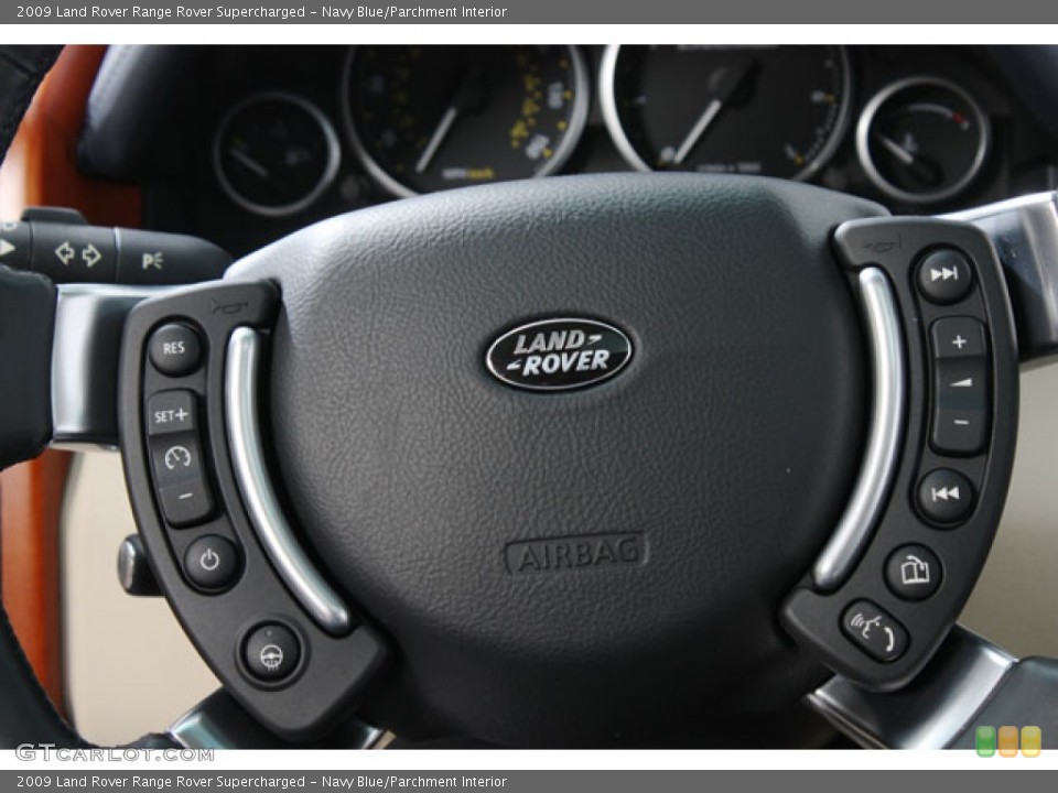 Navy Blue/Parchment Interior Steering Wheel for the 2009 Land Rover Range Rover Supercharged #62461336