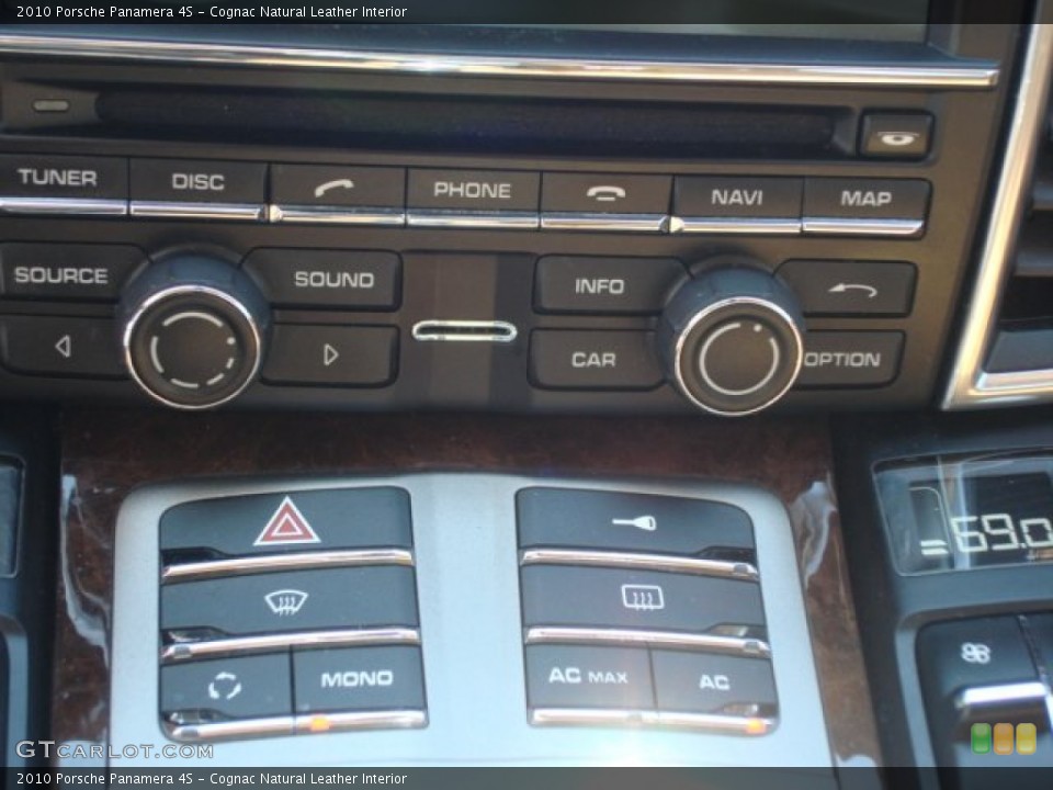 Cognac Natural Leather Interior Controls for the 2010 Porsche Panamera 4S #62461625