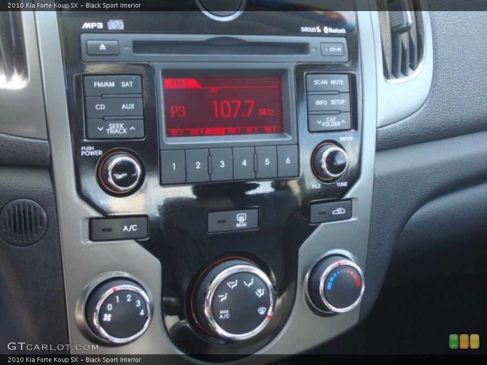 Black Sport Interior Controls for the 2010 Kia Forte Koup SX #62466470