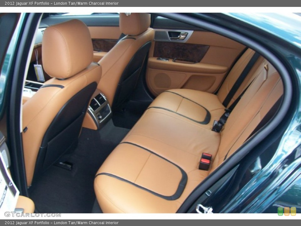 London Tan/Warm Charcoal Interior Rear Seat for the 2012 Jaguar XF Portfolio #62466793