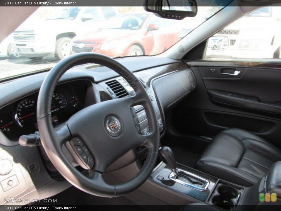 Ebony Interior Steering Wheel for the 2011 Cadillac DTS Luxury #62467396