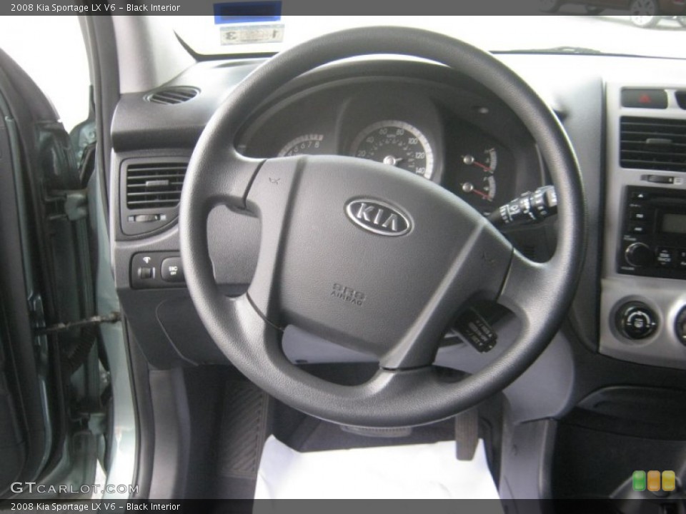 Black Interior Steering Wheel for the 2008 Kia Sportage LX V6 #62469470
