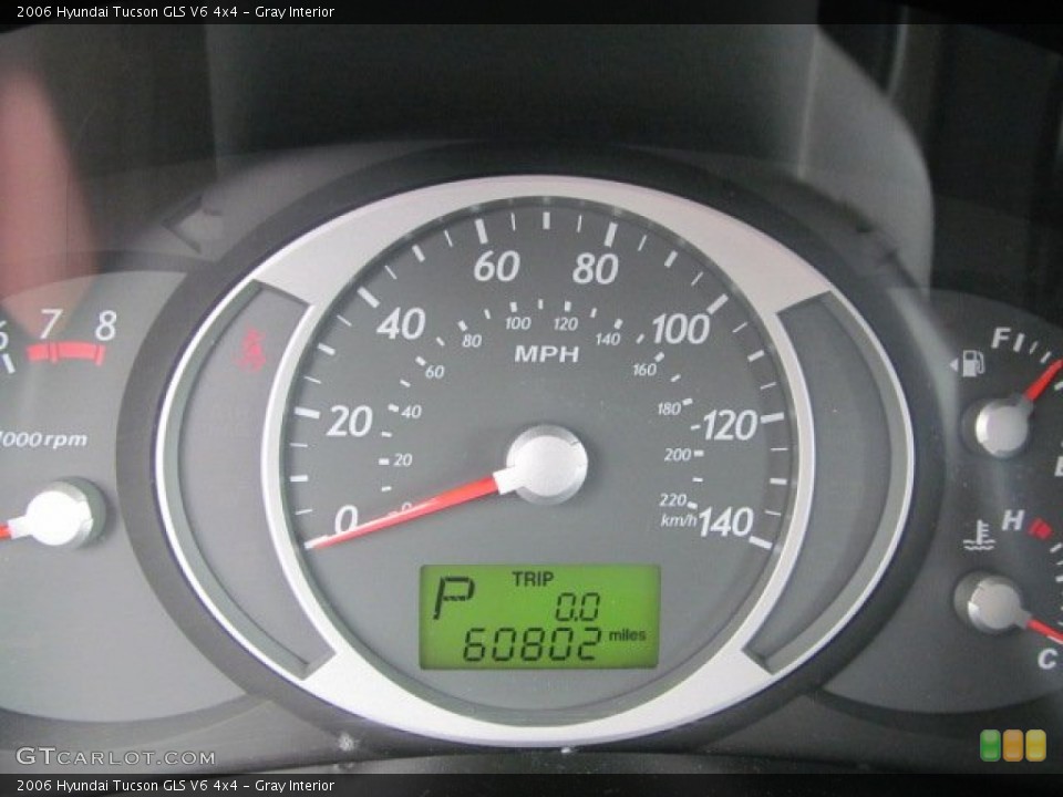 Gray Interior Gauges for the 2006 Hyundai Tucson GLS V6 4x4 #62474041