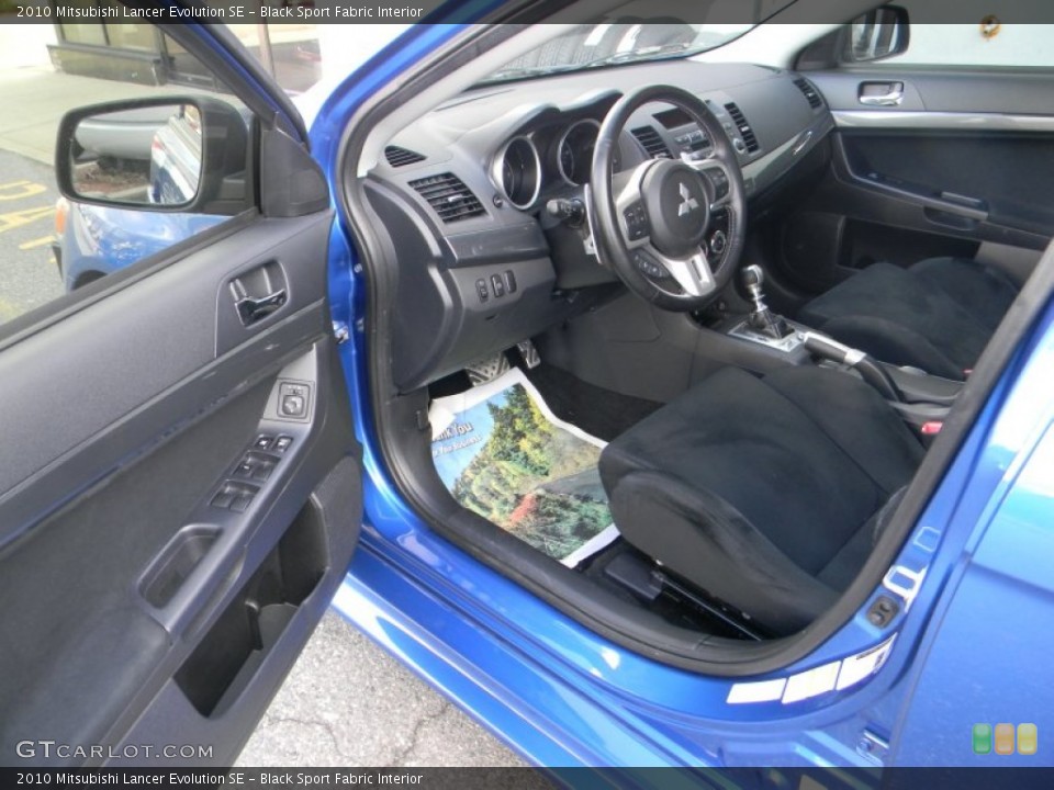 Black Sport Fabric Interior Photo for the 2010 Mitsubishi Lancer Evolution SE #62474764