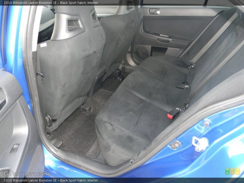 Black Sport Fabric Interior Photo for the 2010 Mitsubishi Lancer Evolution SE #62474773