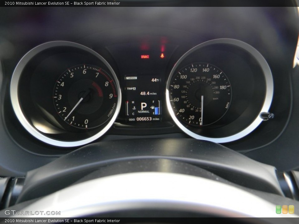 Black Sport Fabric Interior Gauges for the 2010 Mitsubishi Lancer Evolution SE #62474797