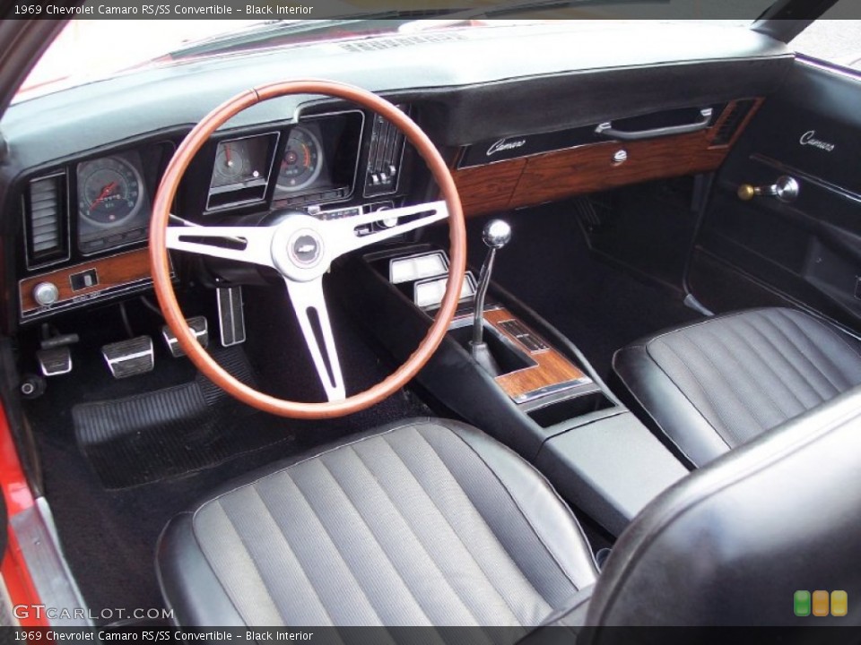 Black Interior Photo for the 1969 Chevrolet Camaro RS/SS Convertible #62480598