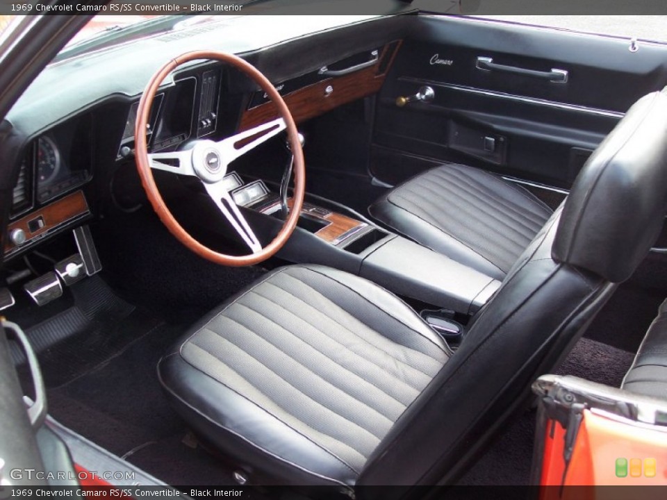 Black Interior Photo for the 1969 Chevrolet Camaro RS/SS Convertible #62480605