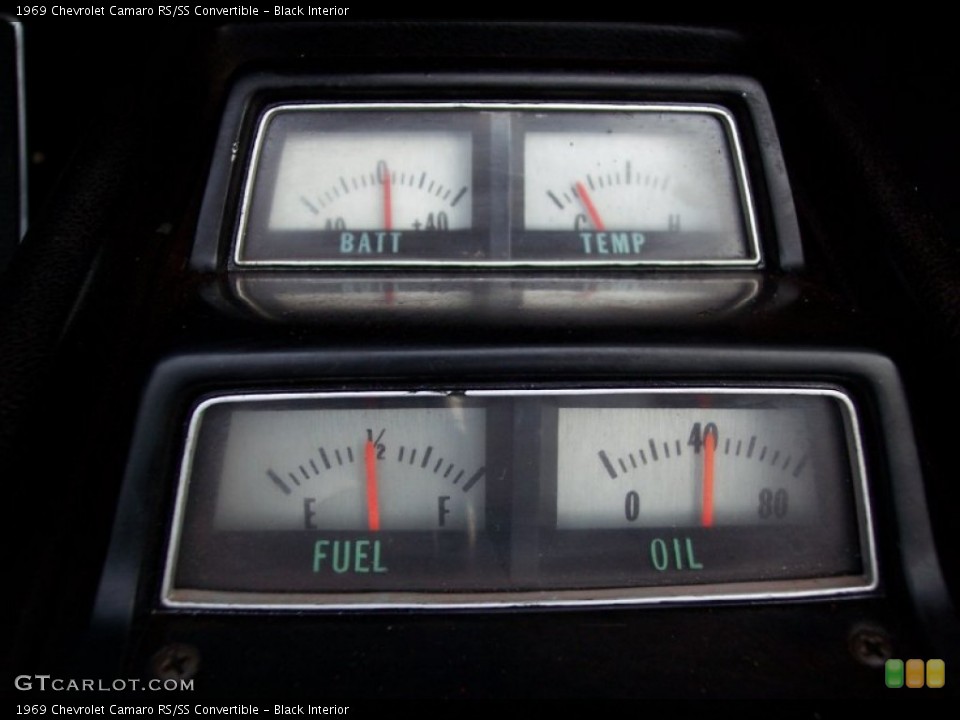 Black Interior Gauges for the 1969 Chevrolet Camaro RS/SS Convertible #62480797