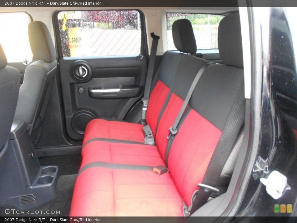 Dark Slate Gray/Red Interior Rear Seat for the 2007 Dodge Nitro R/T #62480983