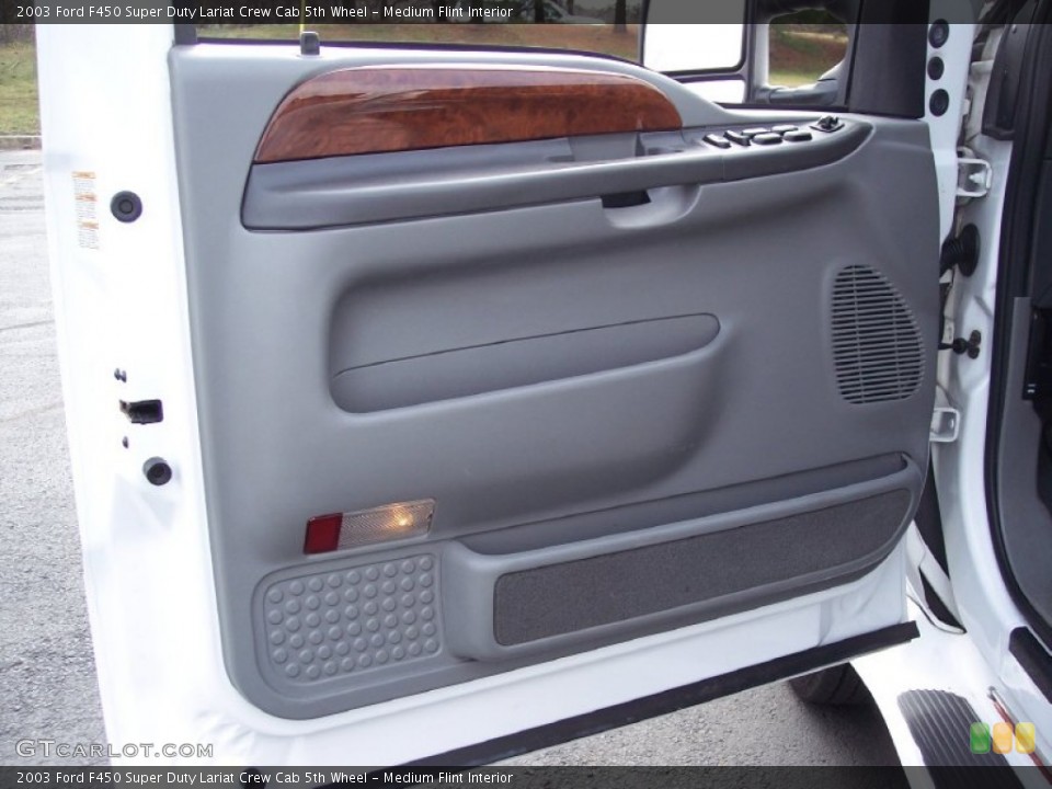 Medium Flint Interior Door Panel for the 2003 Ford F450 Super Duty Lariat Crew Cab 5th Wheel #62481228
