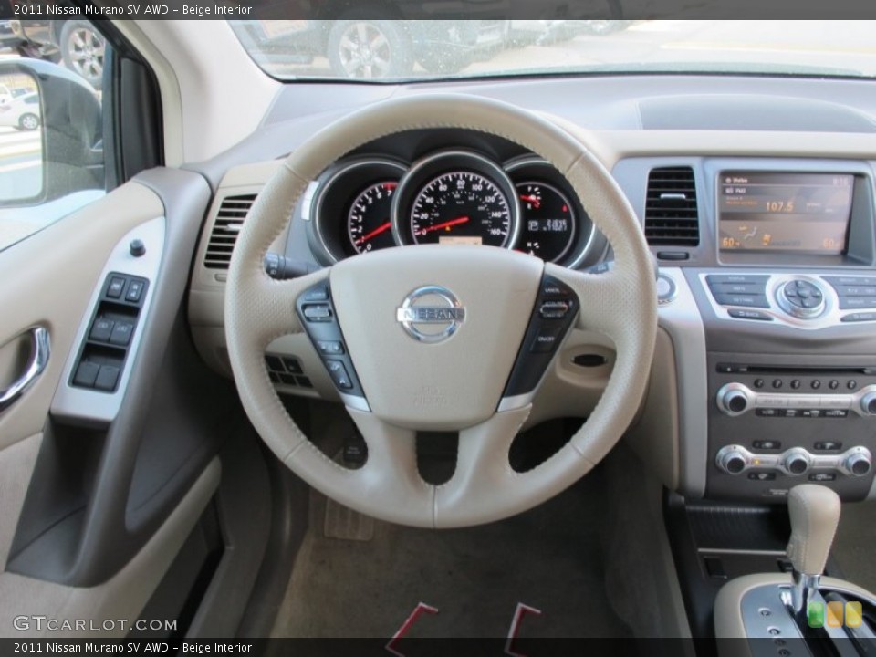 Beige Interior Steering Wheel for the 2011 Nissan Murano SV AWD #62481637