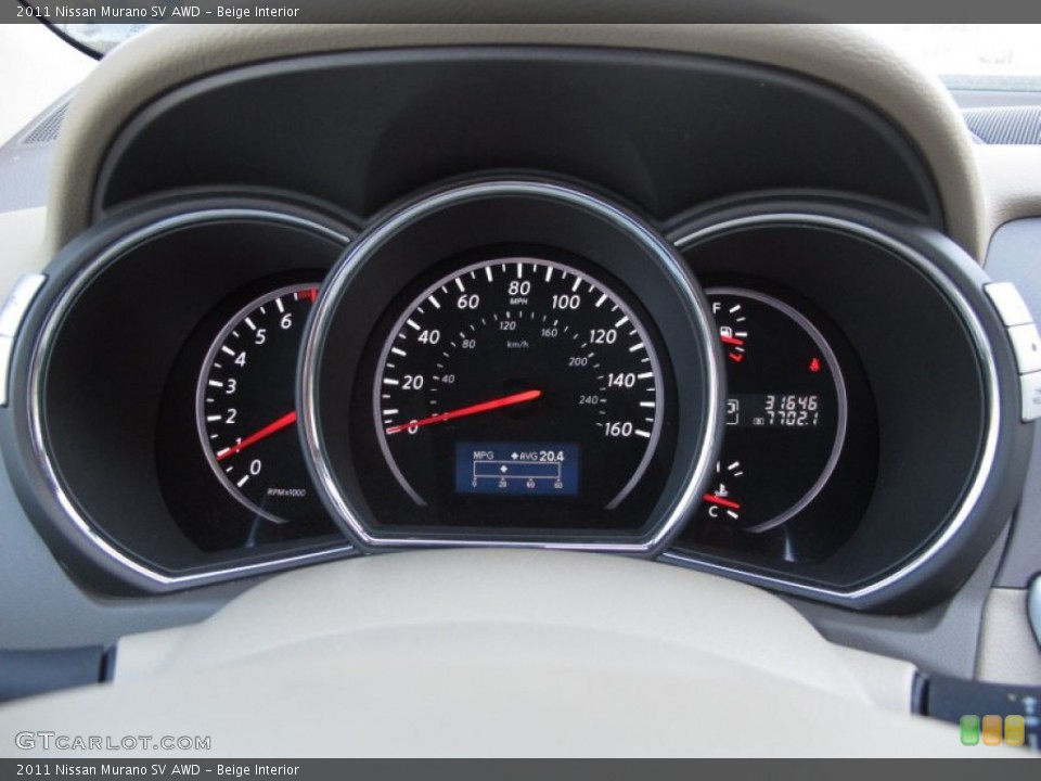 Beige Interior Gauges for the 2011 Nissan Murano SV AWD #62481649