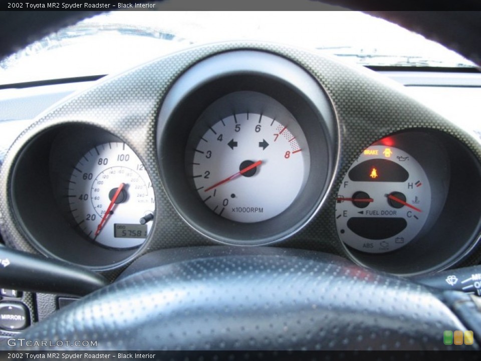 Black Interior Gauges for the 2002 Toyota MR2 Spyder Roadster #62481934