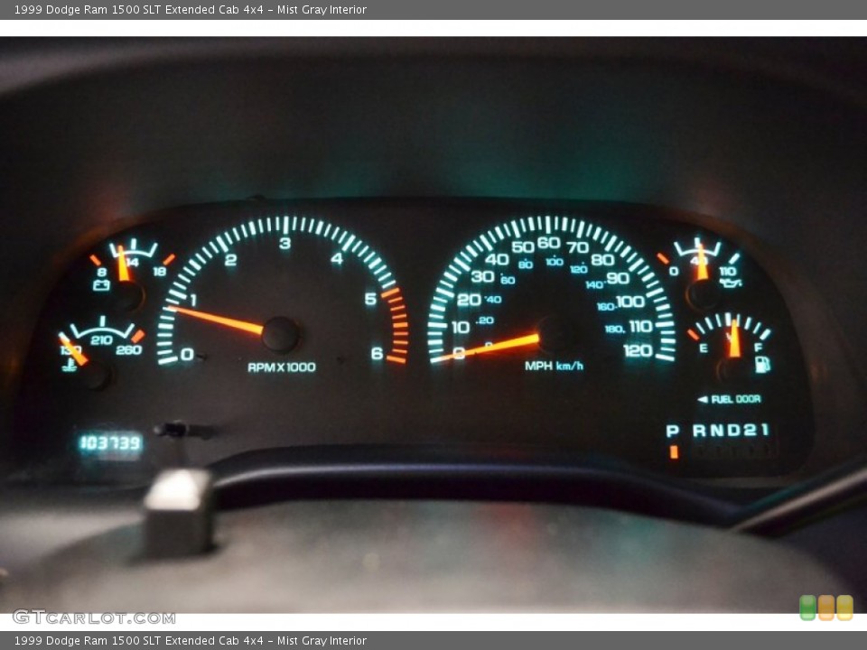 Mist Gray Interior Gauges for the 1999 Dodge Ram 1500 SLT Extended Cab 4x4 #62486554