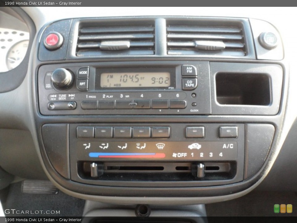 Gray Interior Controls for the 1998 Honda Civic LX Sedan #62487273