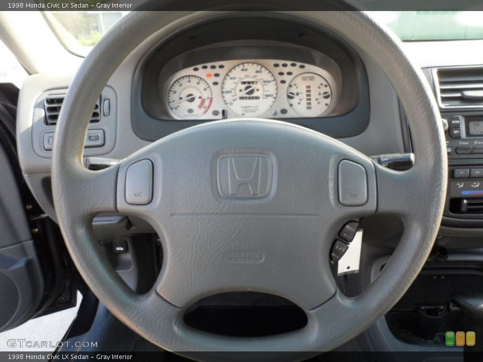 Gray Interior Steering Wheel for the 1998 Honda Civic LX Sedan #62487280
