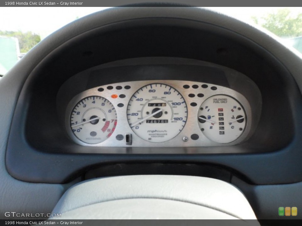 Gray Interior Gauges for the 1998 Honda Civic LX Sedan #62487285