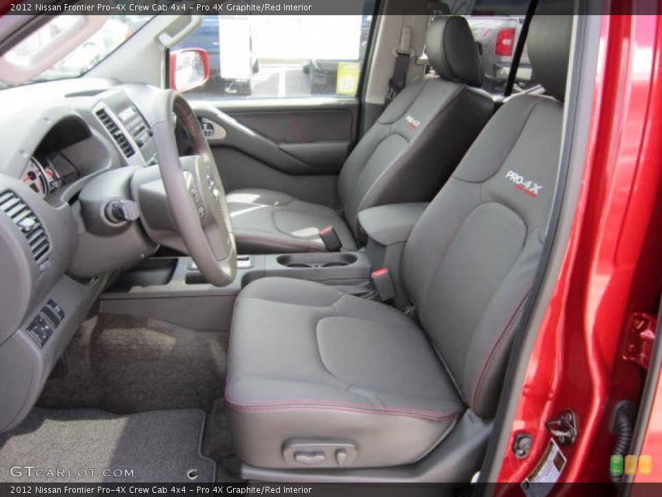 Pro 4X Graphite/Red Interior Photo for the 2012 Nissan Frontier Pro-4X Crew Cab 4x4 #62487733