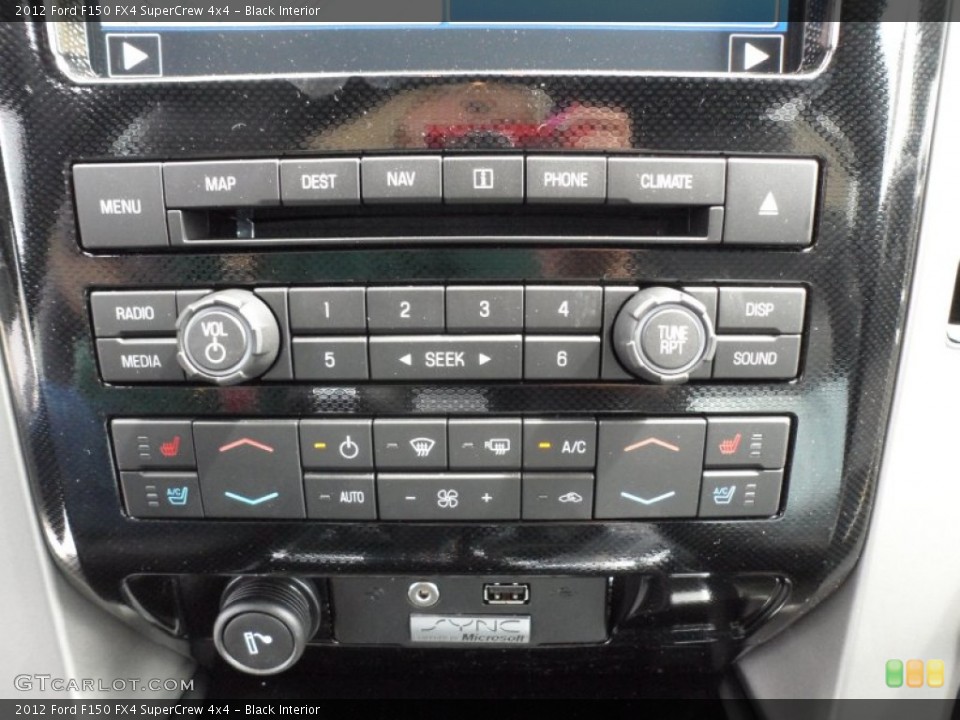 Black Interior Controls for the 2012 Ford F150 FX4 SuperCrew 4x4 #62490175