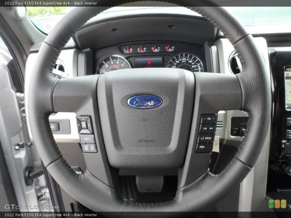 Black Interior Steering Wheel for the 2012 Ford F150 FX4 SuperCrew 4x4 #62490190