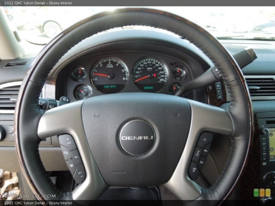 Ebony Interior Steering Wheel for the 2012 GMC Yukon Denali #62493180