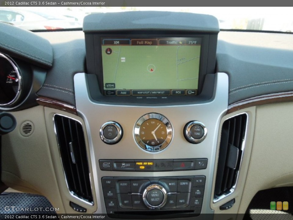 Cashmere/Cocoa Interior Controls for the 2012 Cadillac CTS 3.6 Sedan #62494704