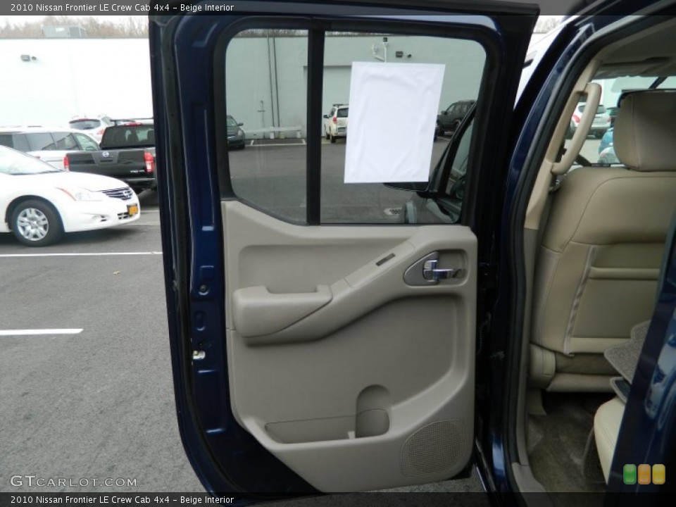 Beige Interior Door Panel for the 2010 Nissan Frontier LE Crew Cab 4x4 #62495078