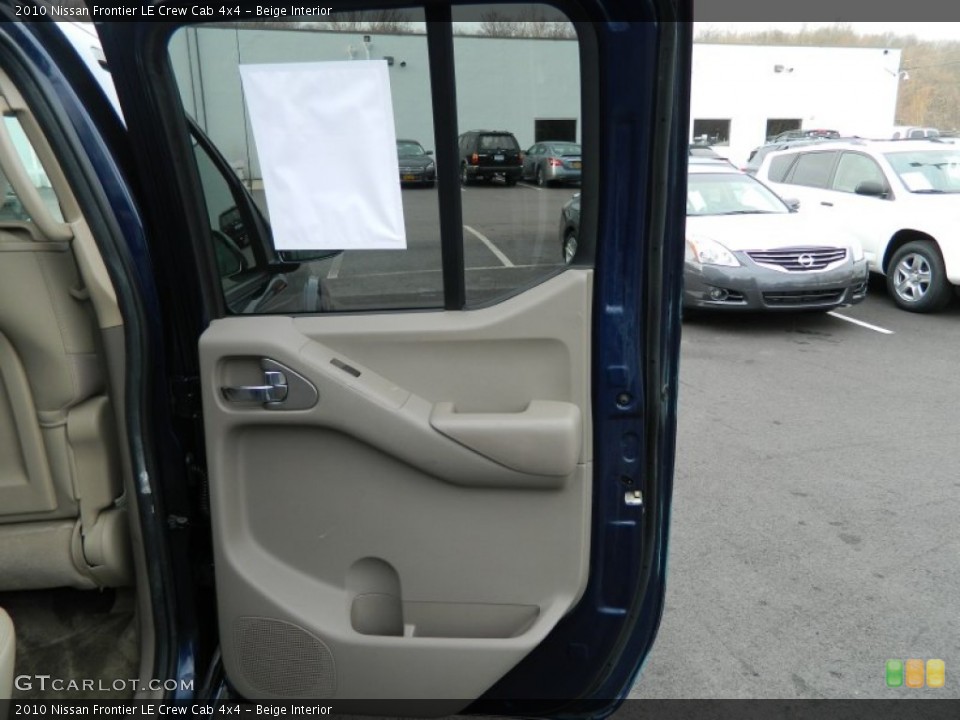 Beige Interior Door Panel for the 2010 Nissan Frontier LE Crew Cab 4x4 #62495087