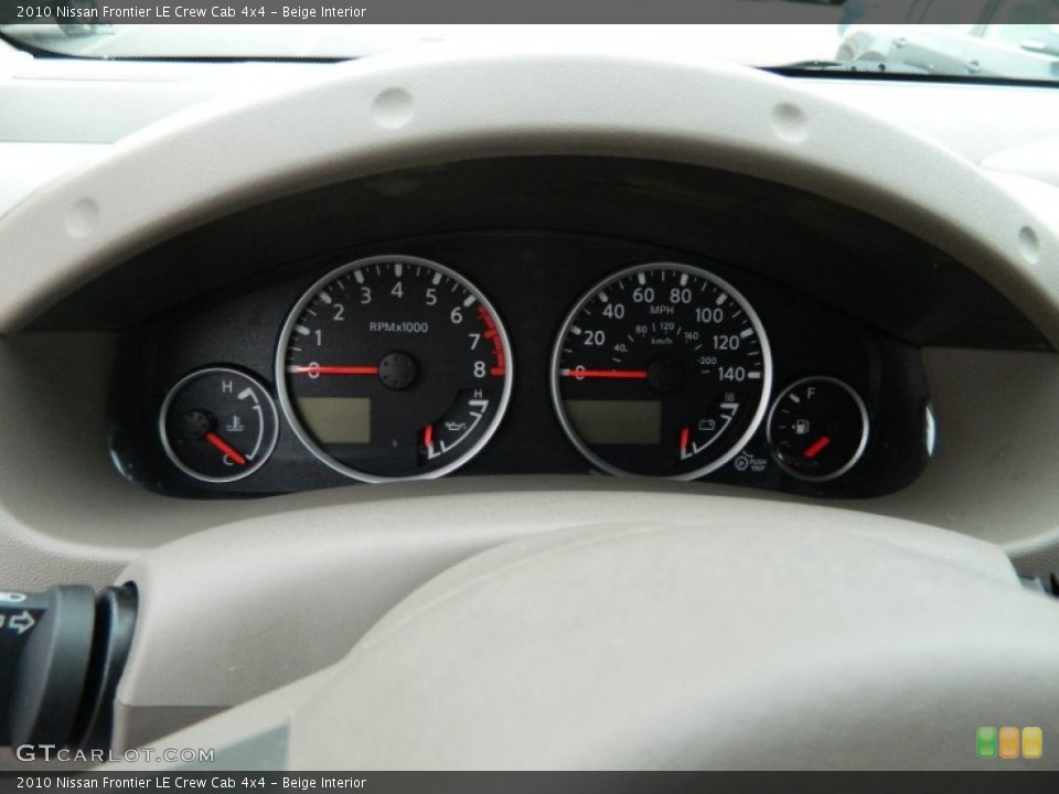 Beige Interior Gauges for the 2010 Nissan Frontier LE Crew Cab 4x4 #62495130