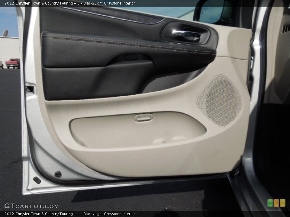 Black/Light Graystone Interior Door Panel for the 2012 Chrysler Town & Country Touring - L #62496129