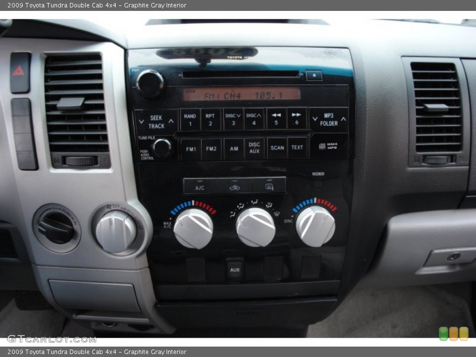 Graphite Gray Interior Controls for the 2009 Toyota Tundra Double Cab 4x4 #62496619