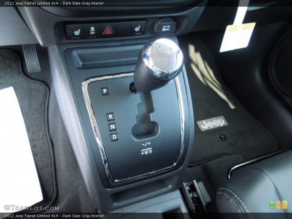 Dark Slate Gray Interior Transmission for the 2012 Jeep Patriot Limited 4x4 #62496897