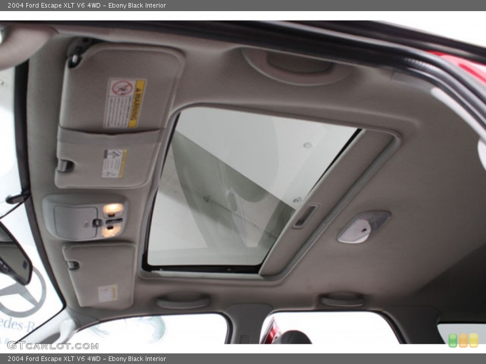 Ebony Black Interior Sunroof for the 2004 Ford Escape XLT V6 4WD #62499546