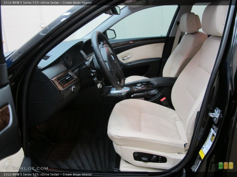 Cream Beige Interior Front Seat for the 2010 BMW 5 Series 535i xDrive Sedan #62500788
