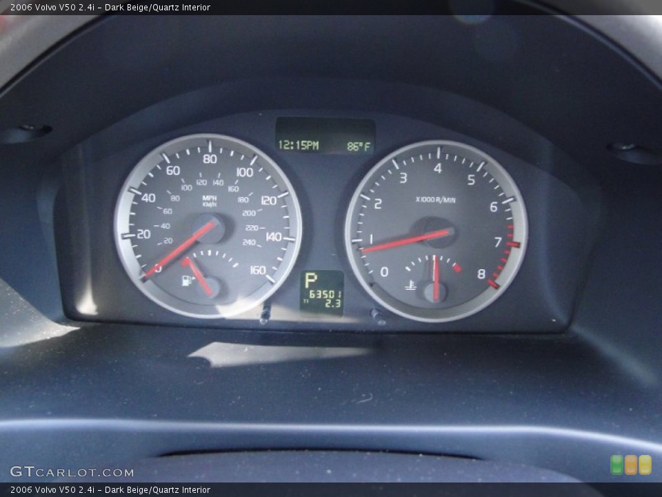 Dark Beige/Quartz Interior Gauges for the 2006 Volvo V50 2.4i #62501256