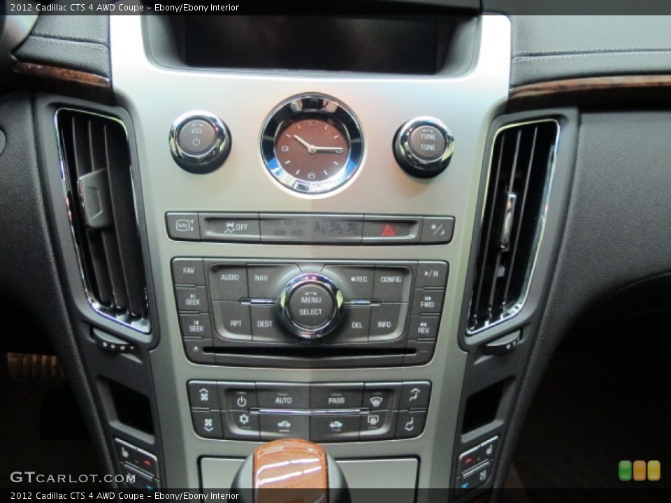 Ebony/Ebony Interior Controls for the 2012 Cadillac CTS 4 AWD Coupe #62501292