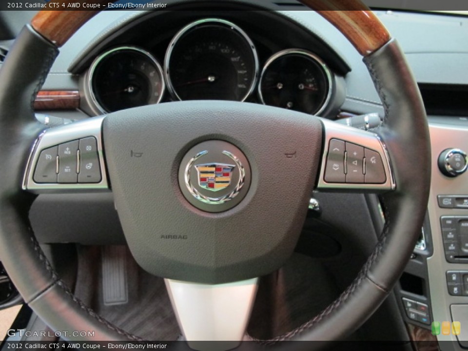 Ebony/Ebony Interior Steering Wheel for the 2012 Cadillac CTS 4 AWD Coupe #62501369