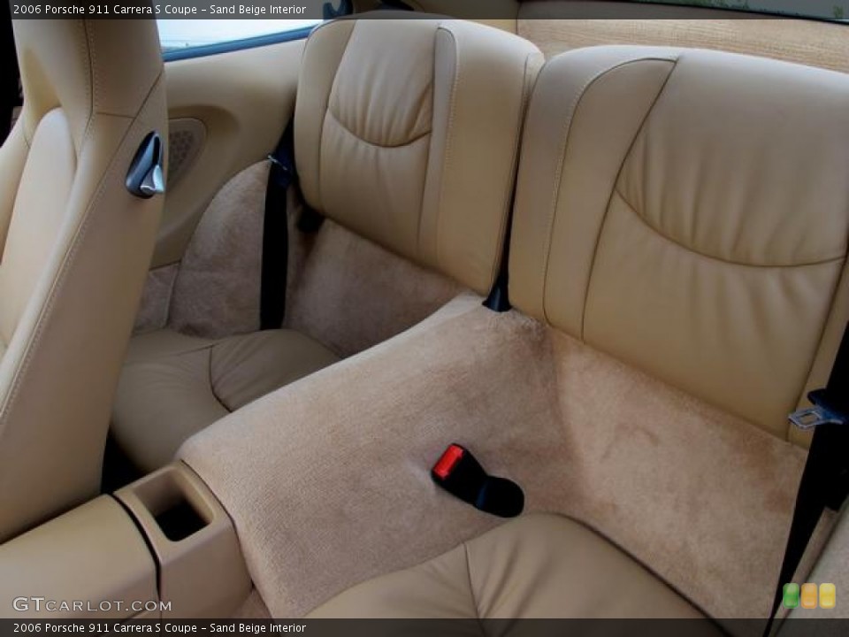 Sand Beige Interior Rear Seat for the 2006 Porsche 911 Carrera S Coupe #62505819