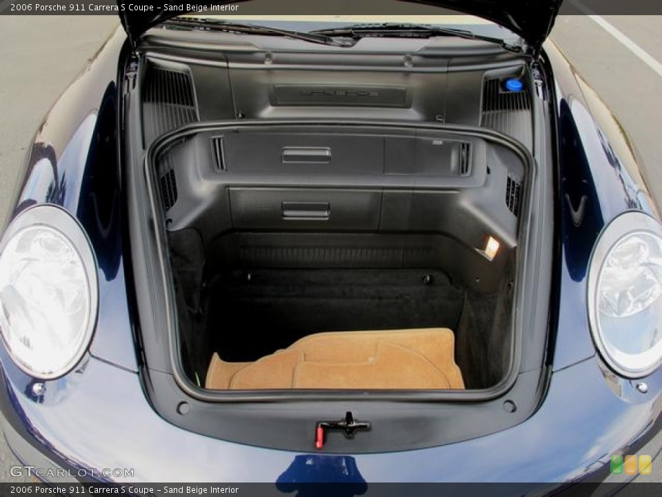 Sand Beige Interior Trunk for the 2006 Porsche 911 Carrera S Coupe #62505888