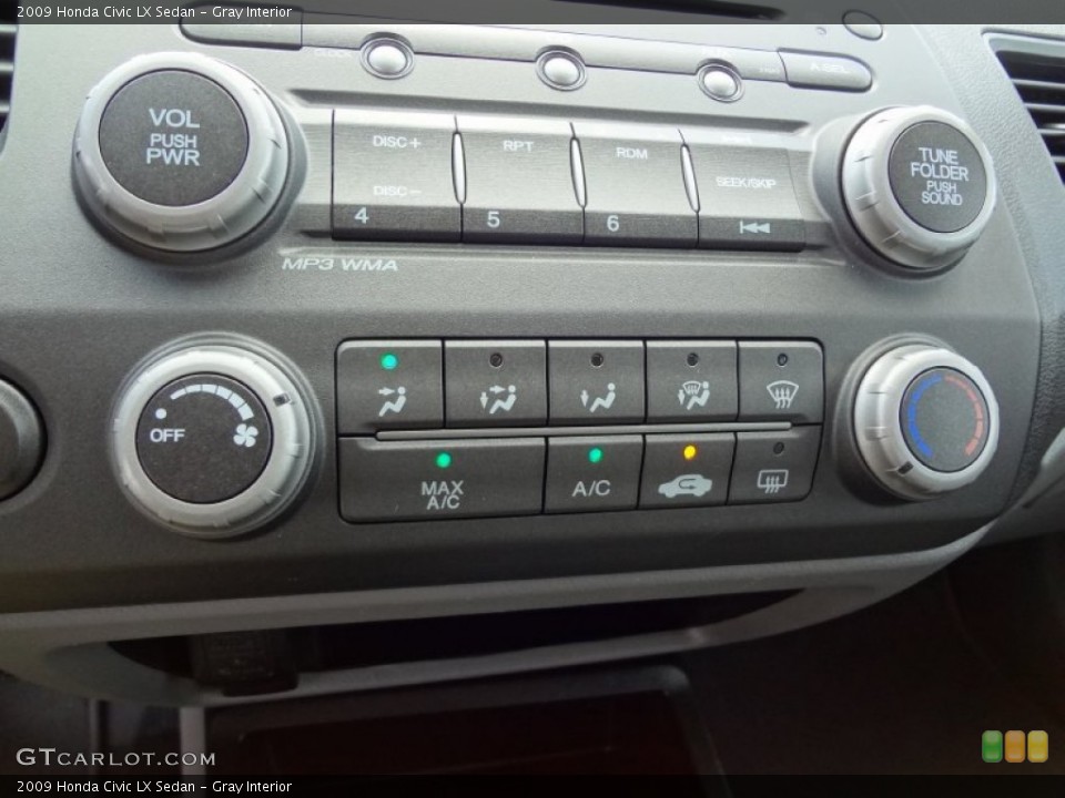 Gray Interior Controls for the 2009 Honda Civic LX Sedan #62507253