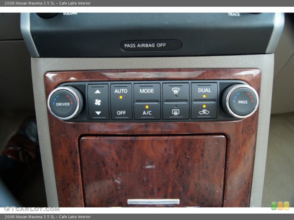 Cafe Latte Interior Controls for the 2008 Nissan Maxima 3.5 SL #62509354