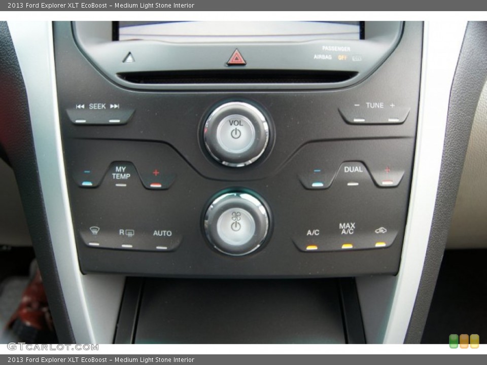 Medium Light Stone Interior Controls for the 2013 Ford Explorer XLT EcoBoost #62509720