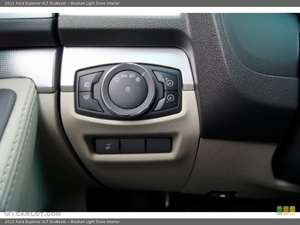 Medium Light Stone Interior Controls for the 2013 Ford Explorer XLT EcoBoost #62509756