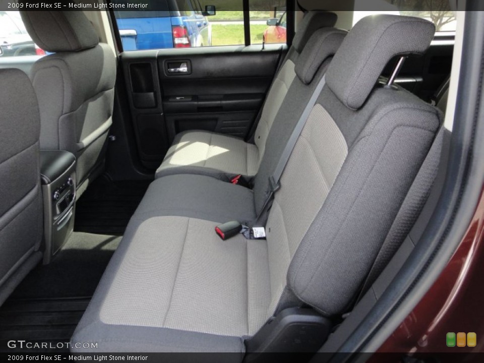 Medium Light Stone Interior Rear Seat for the 2009 Ford Flex SE #62510170