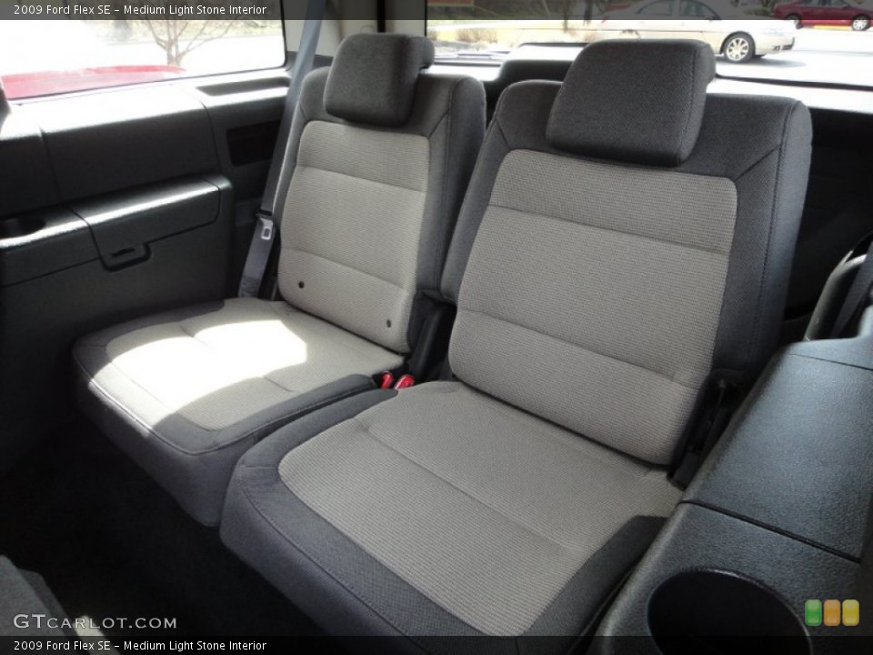 Medium Light Stone Interior Rear Seat for the 2009 Ford Flex SE #62510173